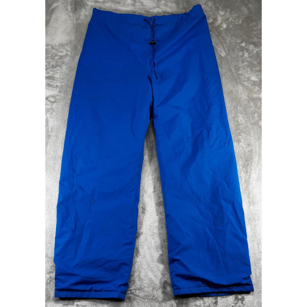 Vintage USA 10X Gore-Tex Rain Pants Mens‎ Large Adjustable Blue Waterproof